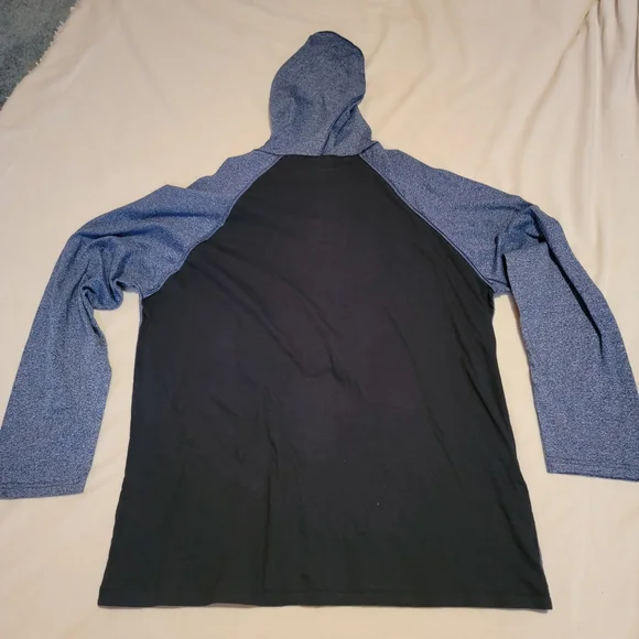 Airwalk Color Block Hooded Shirt [L] Blue - Picture 5 of 5